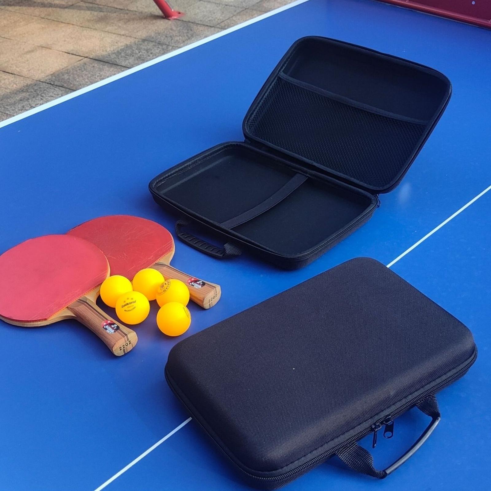 Table Tennis Bat - Tas Pelindung Raket dengan Kompartemen EVA,