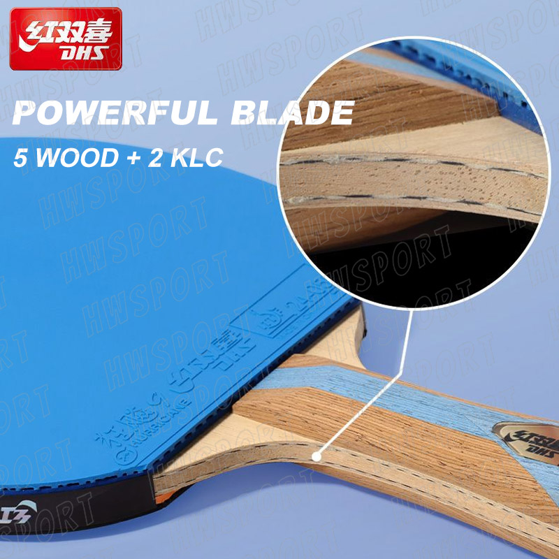 DHS raket tenis meja 6 bintang - Table Tennis Forehand Rubber ulasan dan harga