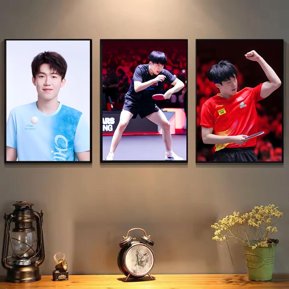 Poster Atlet Tenis Meja Lukisa - Table Tennis Illustration ulasan dan harga