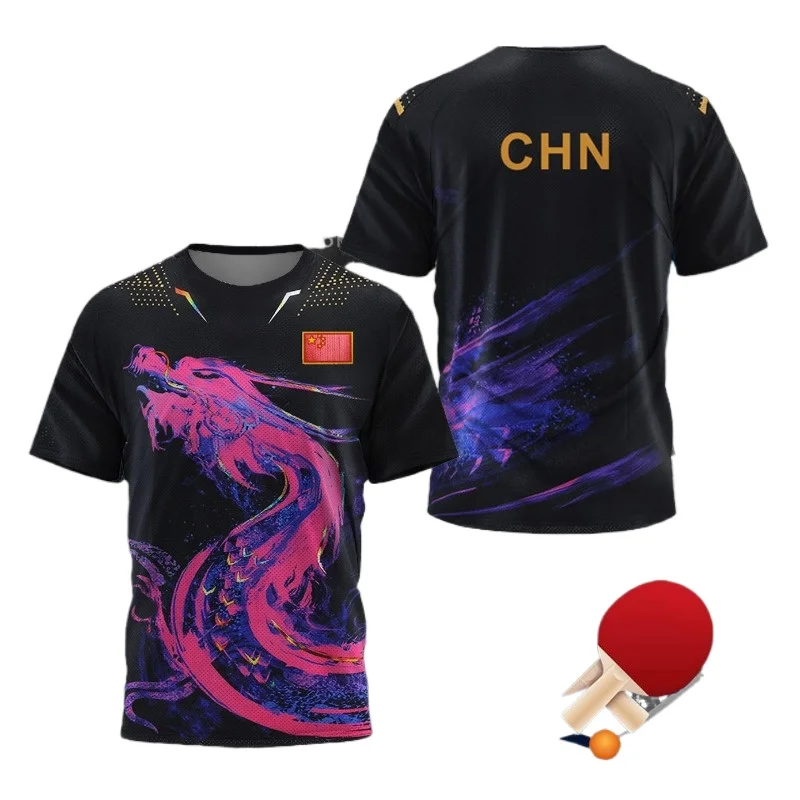 Kaus Grafis Tenis Meja CHINA D - Table Tennis Graphics ulasan dan harga