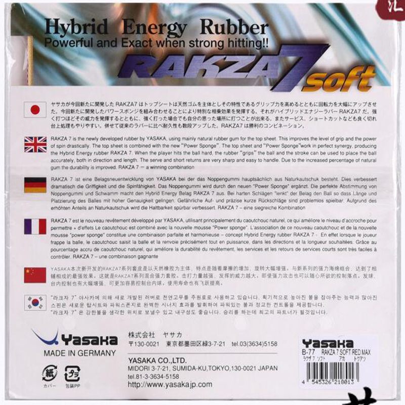 Asli Yasaka Rakza 7 Soft (B-77 - Table Tennis Joola ulasan dan harga